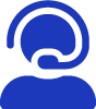 Blue User Headset Icon