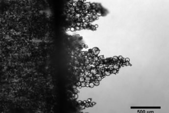 glass bubbles under electrostatic effect